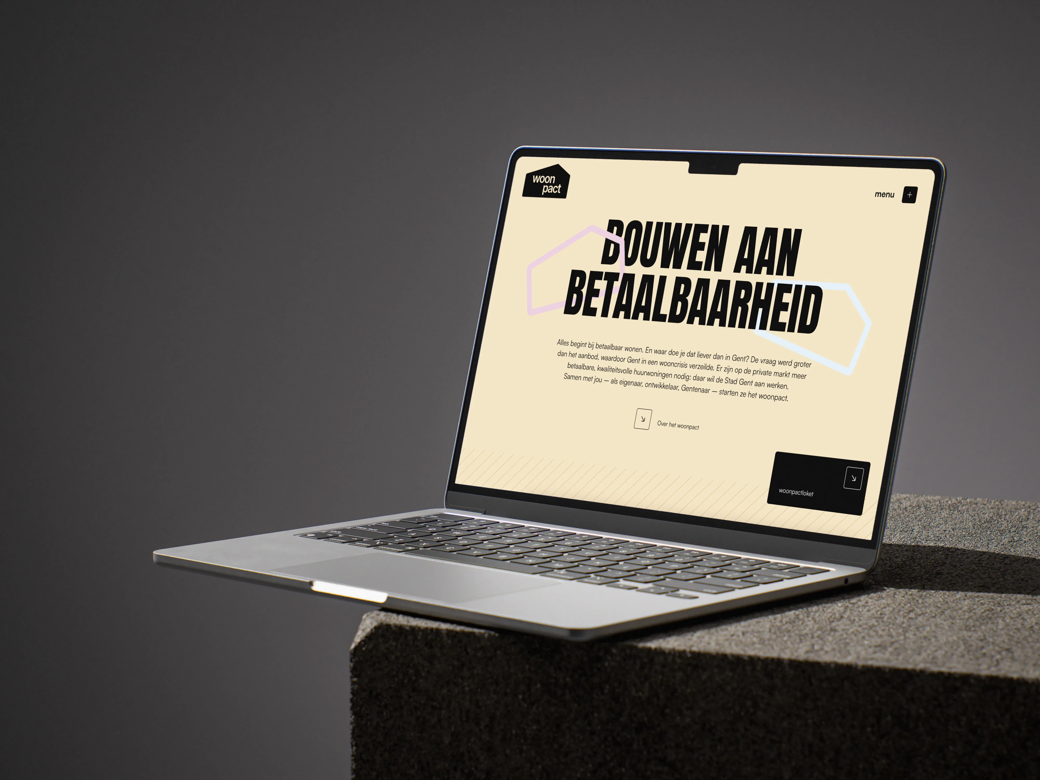 Website for Woonpact Gent